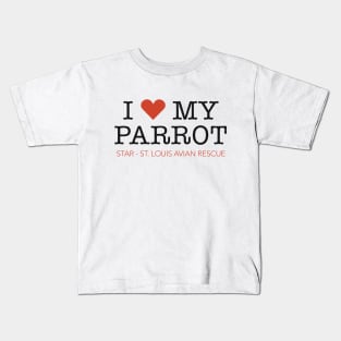 I Heart My Parrot Kids T-Shirt